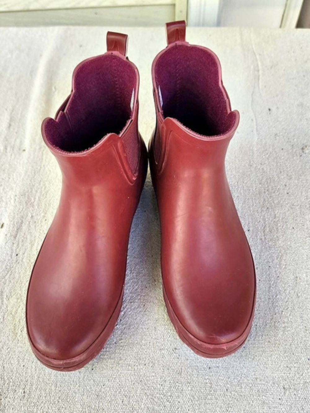 London Fog Wembley Chelsea Ankle Rain Boot Boots Red Size 8